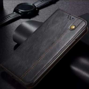 FLIP COVER CASE KULIT VIVO V21 5G FLIP CASE DOMPET KULIT ORIGINAL Hitam