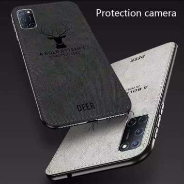 OPPO A92 NEW SOFT CASE DEER FABRIC COVER SILIKON ORIGINAL