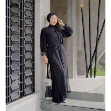 Linzy Long Outer Ceruty Cardigan By DisaaHijab Putih