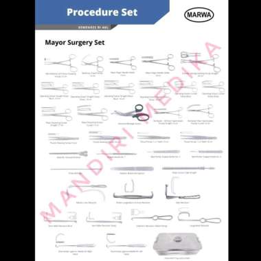 Mayor Surgery Set + Box Instrument Stainless Original Marwa