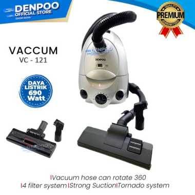 Denpoo VC 121 Vacum Cleaner Black SILVER