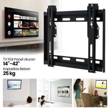GLO CNXD Bracket TV Wall Stand Mount 200 x 200 Pitch for 14-42 Inch TV Warna Hitam