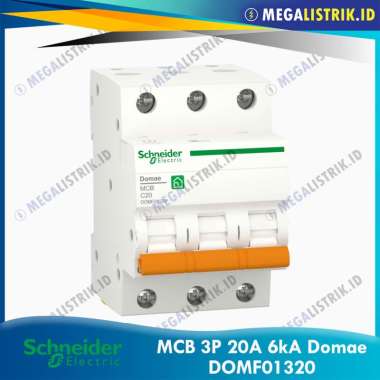 Schneider Domae MCB 3P 20A 6kA / MCB 3 Phase 20 Ampere DOMF01320