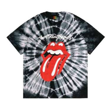 KAOS ROLLING STONES TIE DYE SPIRAL BLACK GREY XL