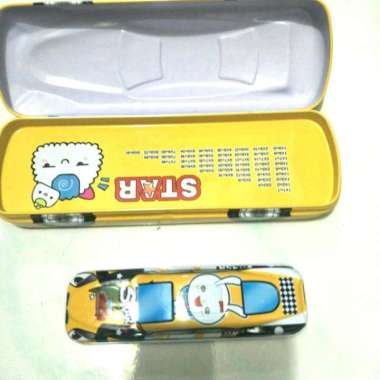 Tepak Pensil / Kotak Pensil/Pensil Case Kaleng Cars + Anak Multicolor