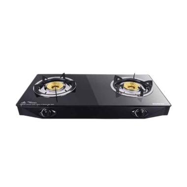 Sanken SG-369 DX2 Kompor Gas 2 Tungku Hitam