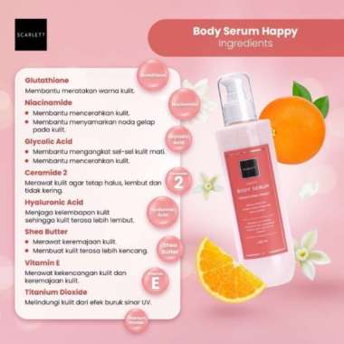 Scarlett Whitening Body Serum + Body Lotion Happy