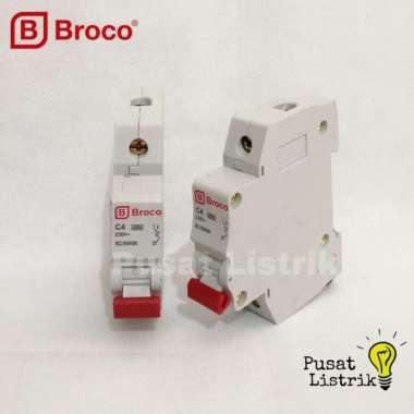 MCB 1 Phase 4A Broco Pemutus Arus Listrik 4 Ampere Broco