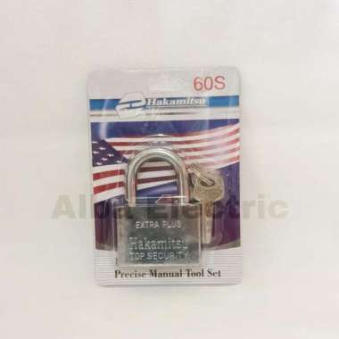 Gembok Chrome 60MM Pendek Kunci Rumah Motor Mobil Pagar HAKAMITSU 60MM