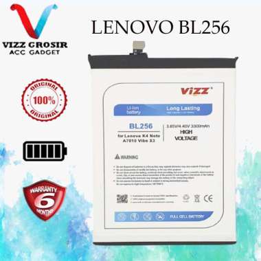 Baterai Vizz Lenovo BL256 Batre K4 Note / A7010 / Vibe X3 Original