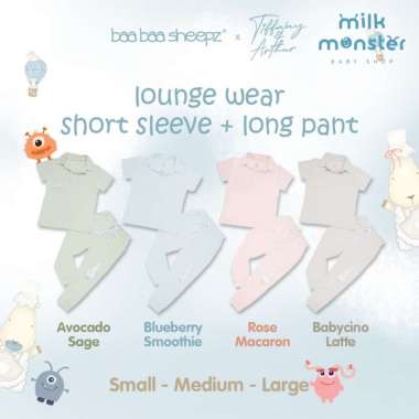 Baabaasheepz x Tiffany Pajamas Kids Short Sleeve Chef Baabaa / Pajamas anak baabaasheepz S Latte