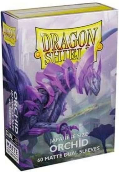 Dragon Shield Dual Matte 60 Card Sleeve Japanese Size Orchid YG/VG