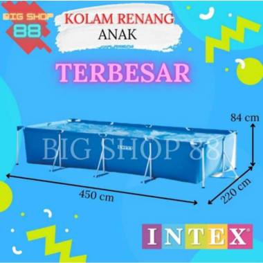 KOLAM RENANG PORTABLE KOLAM RENANG KELUARGA FAMILY SWIMMING POOL RECTANGULAR POOL FRAME POOL JUMBO 4