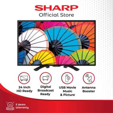 SHARP 2T-C24DD1I Digital LED TV Aquos HD-Ready DVB-T2-USB Movie/Music/Picture [24 Inch]