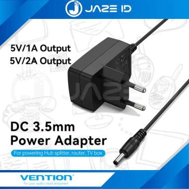 Vention Adaptor ACDC 5V 1A 2A Power Supply Adapter AC to DC to 3.5mm 5V/2A