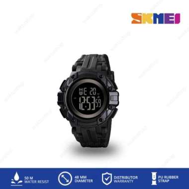 SKMEI 1545 Original Jam Tangan Pria Digital Casual Tahan Air Hitam
