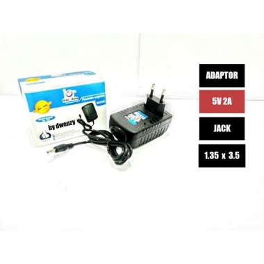 ADAPTOR DC 5V 2A plug single 5.5x2.5mm dan 3.5x1.35mm 5V 2A (3.5x1.35)