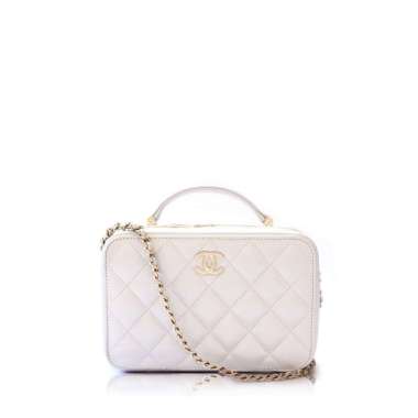 Chanel Camera Bag Top Handle in White