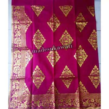 Kain prada metris lembaran motif kotak wajik kain adat tari bali Orange