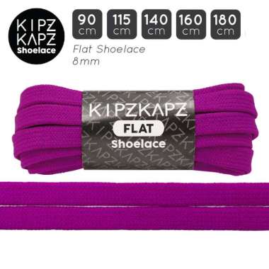 KIPZKAPZ F9 Tali Sepatu Pipih / Flat Shoelace [8mm] 160 cm Berry Purple