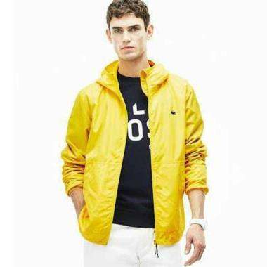 Lacoste Water Repellent Jaket Running Pria M Kuning