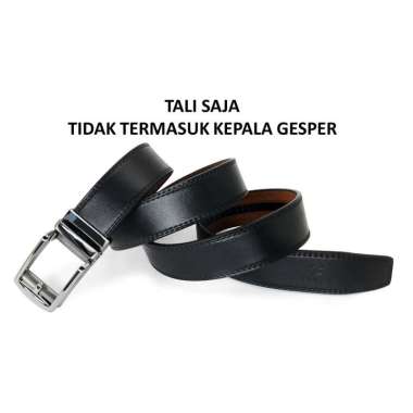 BREWYN NEW NYMS - tali gesper tali ikat pinggang polos model rel KULIT ASLI ! NEW NYMS BLACK,125-130