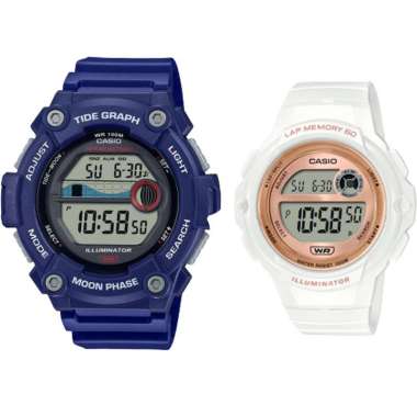 JAM TANGAN COUPLE ORIGINAL CASIO WS 1300H 2A WITH CASIO LWS 1200H 7A2VDF JAM COUPLE ORIGINAL CASIO W