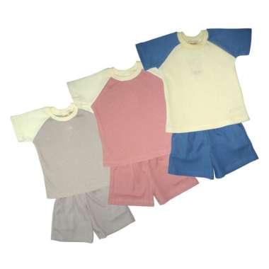 PLEU Setelan Wafel Kecil Setelan Baju Anak Unisex 6 bulan Pink