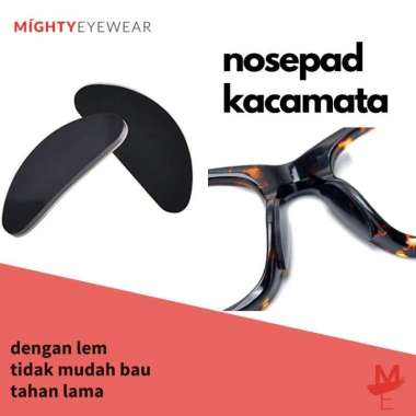 Nosepad Lem Silicone Bantalan Hidung Kacamata Nosepad 1 Pasang D Shape Hitam