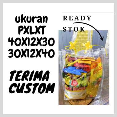 30x12x40 Goodie bag JUMBO transparan tote bag souvernir perusahaan bag 30X15X30
