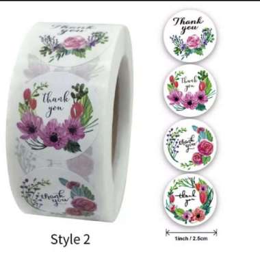 Stiker Label Thank You Label perekat Souvernir Stiker Packaging Seal LABELDUA