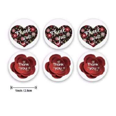Stiker Label Thank You Label perekat Souvernir Stiker Packaging Seal labelove
