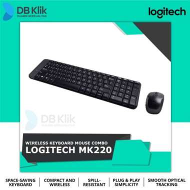 Keyboard Mouse Wireless Logitech MK220