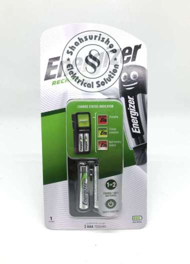 Charger Baterai Energizer CH2PC4 2 SLOT + BATERAI AAA 2 700 MAH