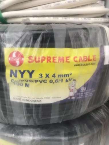 Nyy 3x4 supreme hitam kawat per meter