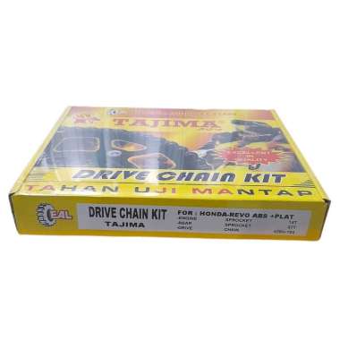 rantai sepeda motor revo absolute + plat 428 tajima gear set gir set chain kit