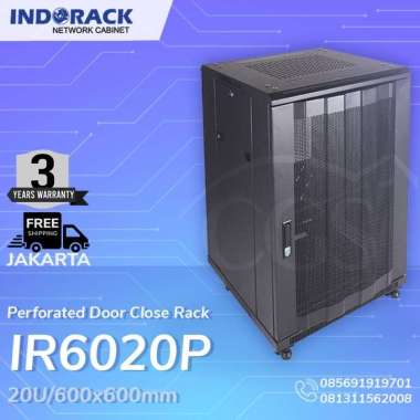IR6020P - 20U Close Rack Depth 600mm Perforated Door 19" - INDORACK