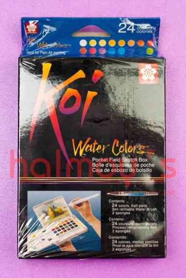 Koi Watercolor Pocket Field Sketch Box (24 Colors)