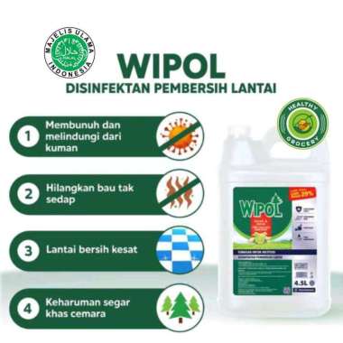 Wipol Professional Jerigen Disinfektan 4.5 Liter Pembersih Lantai Sereh Dan Jeruk