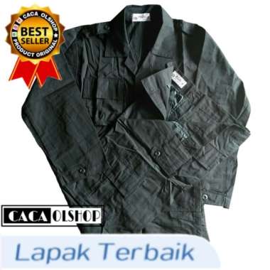 Setelan Pdl Hitam Brimob/Baju Pdl Hitam Brimob