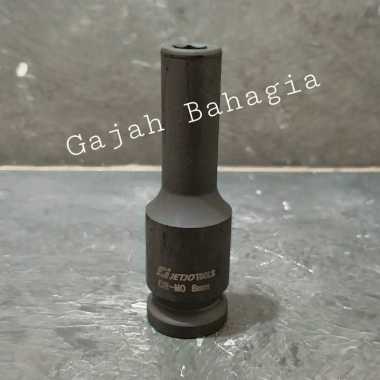Mata sok impact panjang 1/2" DR 8mm 6pt Socket Kunci shock 8 MM Long