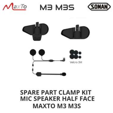 Maxto M3 Intercom Helm Soman M3 Clamp Kit Set Helm Half Face Part MIC FULL