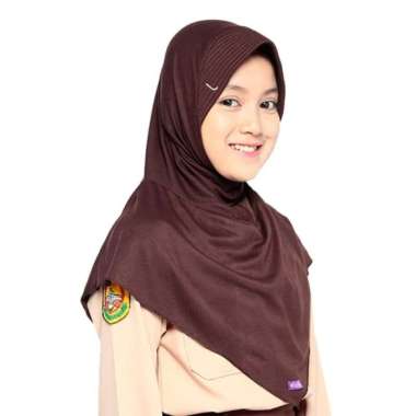 Jilbab Instan Kerudung Jilbab Bergo Sekolah Elzatta Brinda M Daifa - Cokelat Tua Harga Miring
