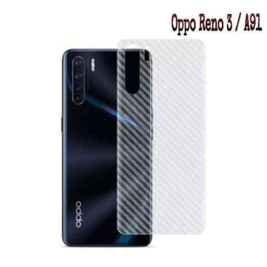 Promo Gasrskin Oppo A91 / Reno 3 Skin Clear Carbon Hydrogel Back Cover Oppo Reno 3