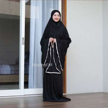 Bayleaf.id Mukena Polos ANAK BLACK