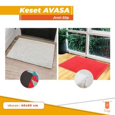 Keset Pintu Rumah Kamar Mandi Empuk Bihun Mie Lembut Avasa 40x60 cm II motif Kaki Ungu