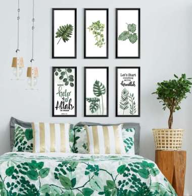 Hiasan Dinding Daun Lukisan Dinding Dapur Pajangan Monstera Tropical motif Random