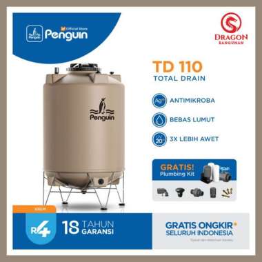 Tangki Air Penguin TD 110 / Toren Air Penguin 1050 Liter Total Drain SANDSTONE