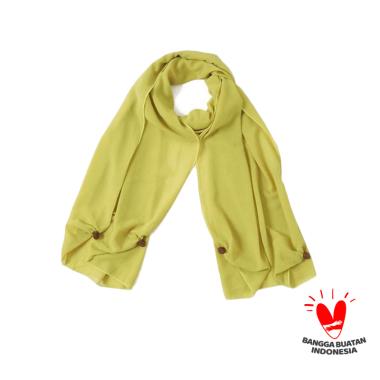 Scarft Leher Syal Leher Polos Sifon Syal Scarf Wanita- Lime Gesyal