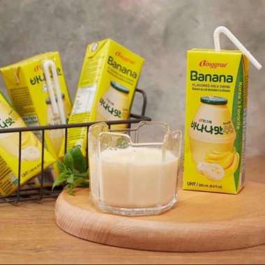 Korean Flavored Milk Banana Melon Susu pisang korea peach Binggrae ori BANANA
